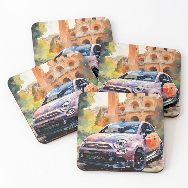 Item preview, Aggressive Hatchback Car Surrounded By Classic Italian Cityscape designed and sold by RevUpDesign.