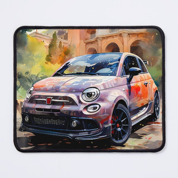 Item preview, Aggressive Hatchback Car Surrounded By Classic Italian Cityscape designed and sold by RevUpDesign.