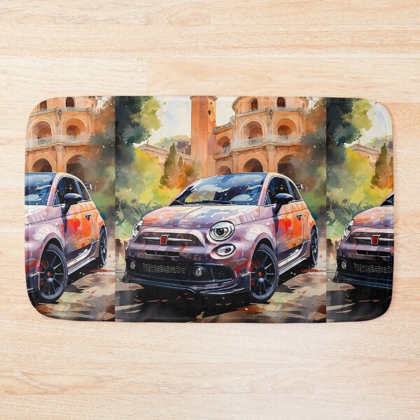 Item preview, Aggressive Hatchback Car Surrounded By Classic Italian Cityscape designed and sold by RevUpDesign.