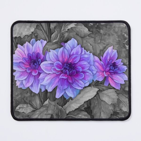 Item preview, The Three Dahlias on B&W 7 designed and sold by BloomingbySJ.