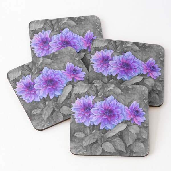 Item preview, The Three Dahlias on B&W 7 designed and sold by BloomingbySJ.