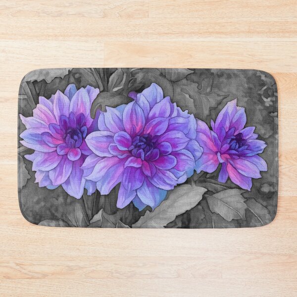 Item preview, The Three Dahlias on B&W 7 designed and sold by BloomingbySJ.