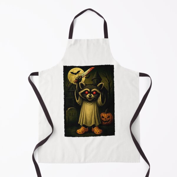 Item preview, Halloween Vintage Ghost Raccoon Spooky designed and sold by cawtoon.