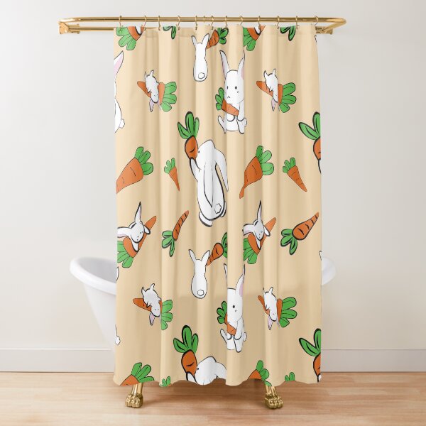 Artikel-Vorschau von weißes Kaninchen mit Karottenmuster, designt und verkauft von FTYCuteDesign.
