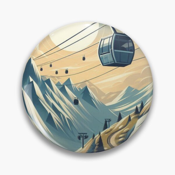 Item preview, Mountain Cable Car – Minimalist Vector Adventure Art designed and sold by ashokreddy343.