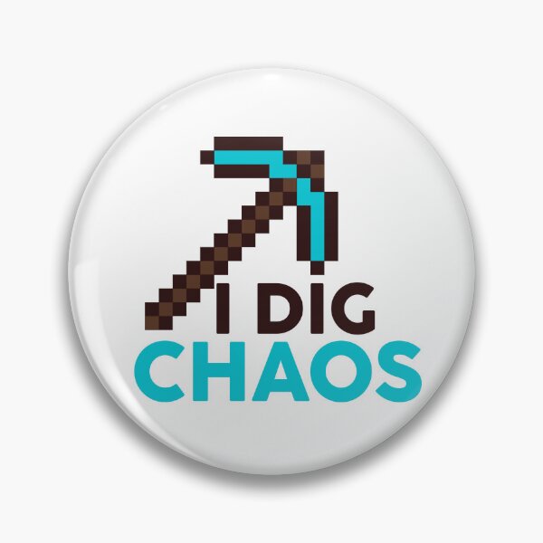Item preview, I Dig Chaos – Pixel Pickaxe Edition designed and sold by RetroRayDesigns.