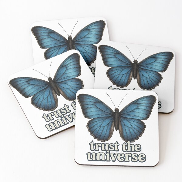 Aperçu de l'œuvre Faites confiance à l'Univers - Papillon Bleu / Manifestation / Loi de l'Attraction créée et vendue par Divine Ease.