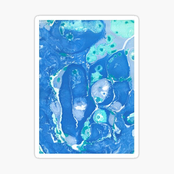 Item preview, Blue and Green Abstract Cellular Art Pattern designed and sold by BlueChandra.