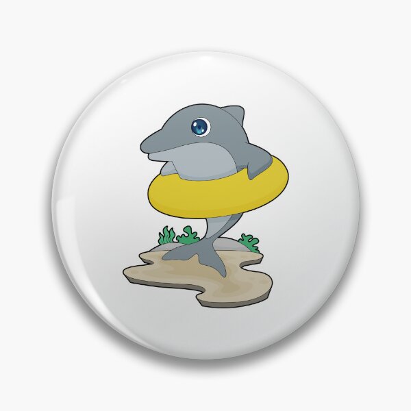 Item preview, Dolphin Swimming Lifebuoy designed and sold by Snabdesign84.