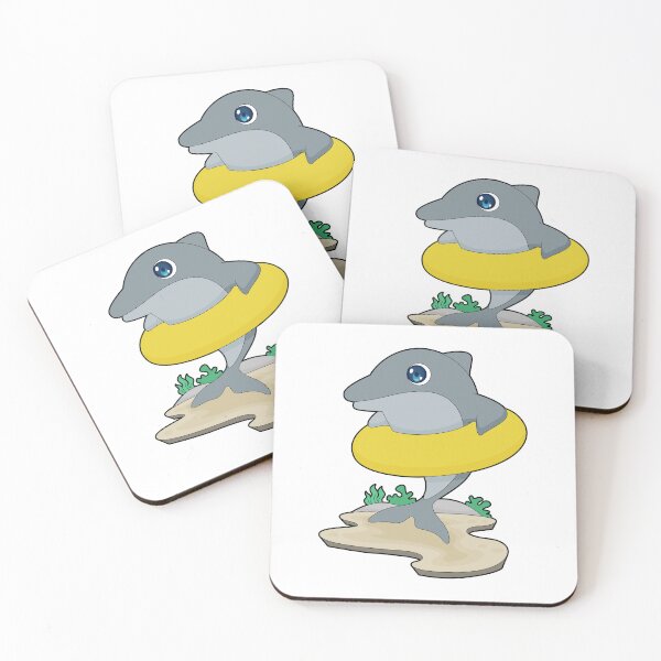 Item preview, Dolphin Swimming Lifebuoy designed and sold by Snabdesign84.