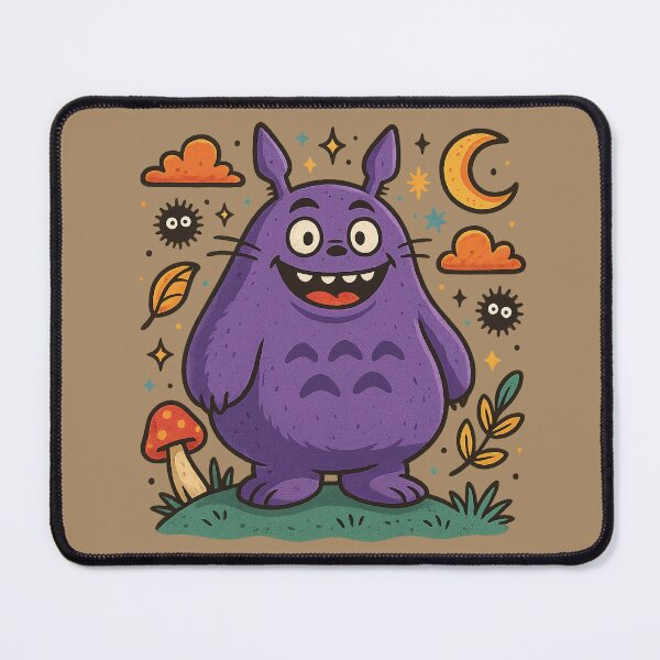 Item preview, Grimace as Totoro – Whimsical Fast Food Forest Mashup designed and sold by GirlyPopped.