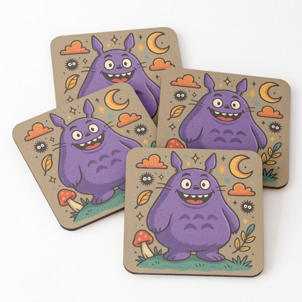 Item preview, Grimace as Totoro – Whimsical Fast Food Forest Mashup designed and sold by GirlyPopped.