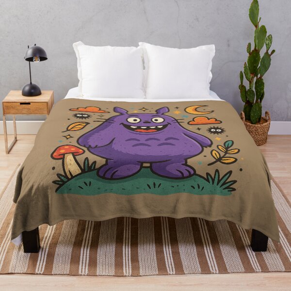 Item preview, Grimace as Totoro – Whimsical Fast Food Forest Mashup designed and sold by GirlyPopped.