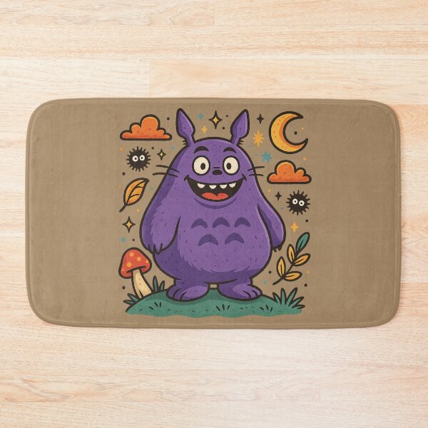 Item preview, Grimace as Totoro – Whimsical Fast Food Forest Mashup designed and sold by GirlyPopped.