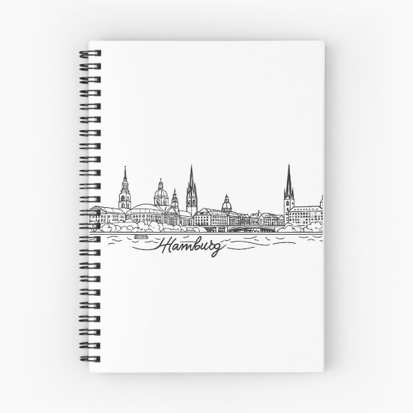 Item preview, Hamburg Skyline – Minimalist line art design with hand lettering designed and sold by investdesign.