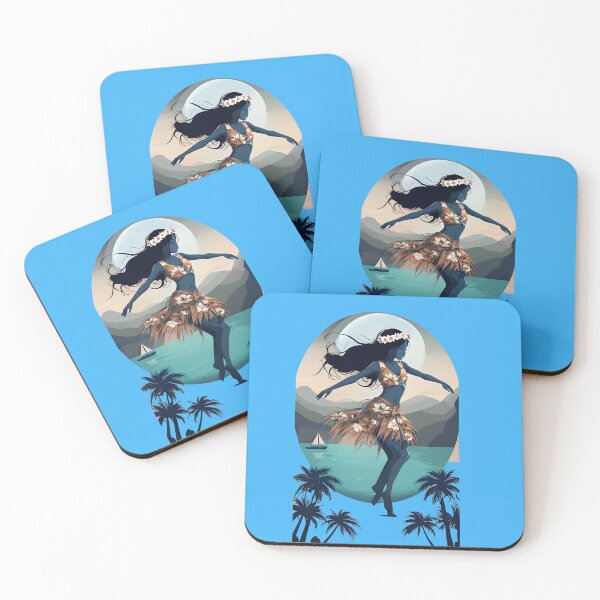 Item preview, Tropical Serenity - Blue Hula Dancer designed and sold by ArtisticDesignsbyLinda.