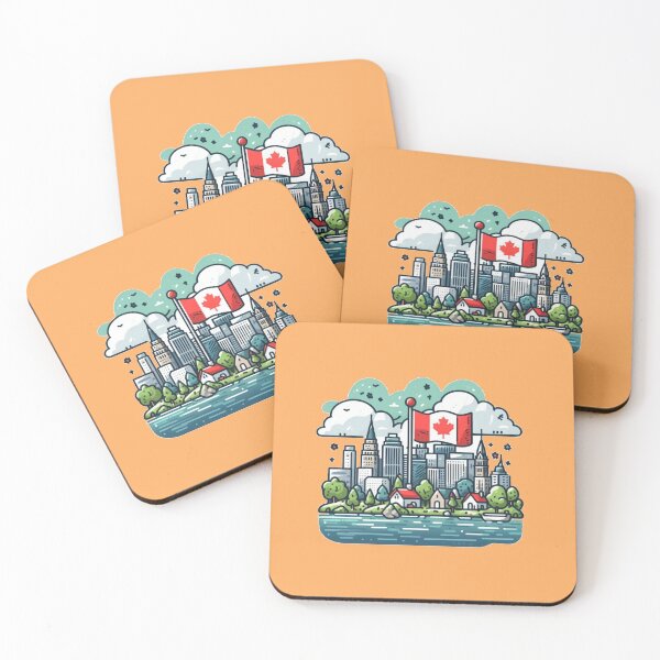 Item preview,  Minimalist Yonge & Eglinton Skyline & Nature | Cute Canada Sticker Design, designed and sold by PaintMeWorld.