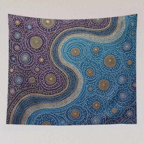 Item preview, Aboriginal Inspired Dot Art - Land - Ocean - Yin Yang designed and sold by GrinGalore.