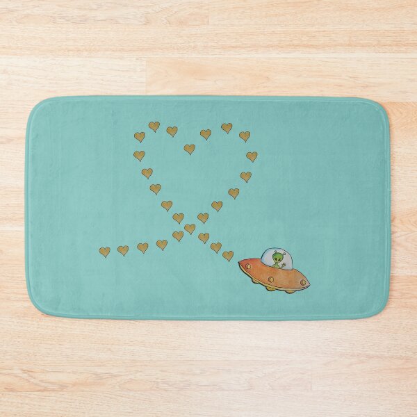 Item preview, Vintage Alien Love Cruise – Cute ocher Pastel Heart Trail designed and sold by KawaiiNugs.