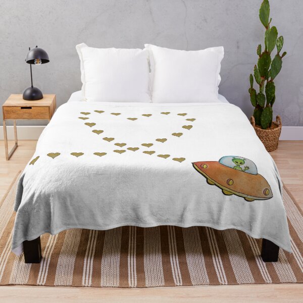 Item preview, Vintage Alien Love Cruise – Cute ocher Pastel Heart Trail designed and sold by KawaiiNugs.
