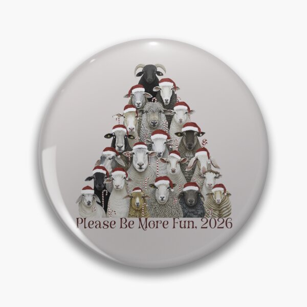 Item preview, Funny Christmas 2026 Sheep Group in Santa Hats. Holiday Flock of Sheep Wearing Santa Hats and Candy Canes designed and sold by Anastasiia Yurevych.