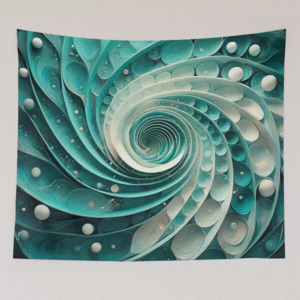 Item preview, Colorful Abstract Fibonacci Art 240 designed and sold by Vicky Brago-Mitchell®.