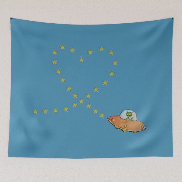 Item preview, Vintage Alien Love Cruise – Cute Pastel star Trail designed and sold by KawaiiNugs.