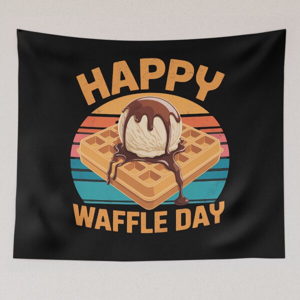 Item preview, Happy Waffle Day Breakfast Waffles designed and sold by brynatshop.