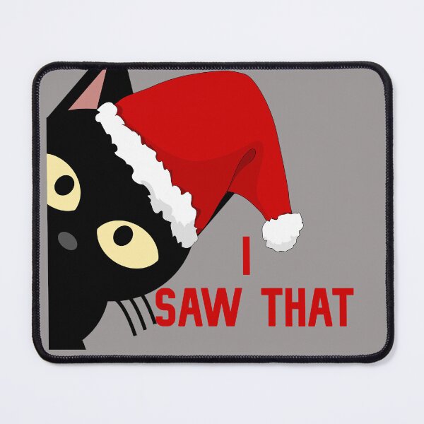 Item preview, Black Cat Peeking Christmas, I Saw That designed and sold by DiensDesign.