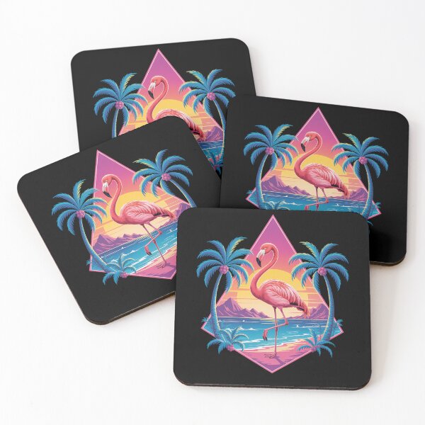 Item preview, Flamingo Summer Vibes Beach Palm Tree Sunset designed and sold by brynatshop.
