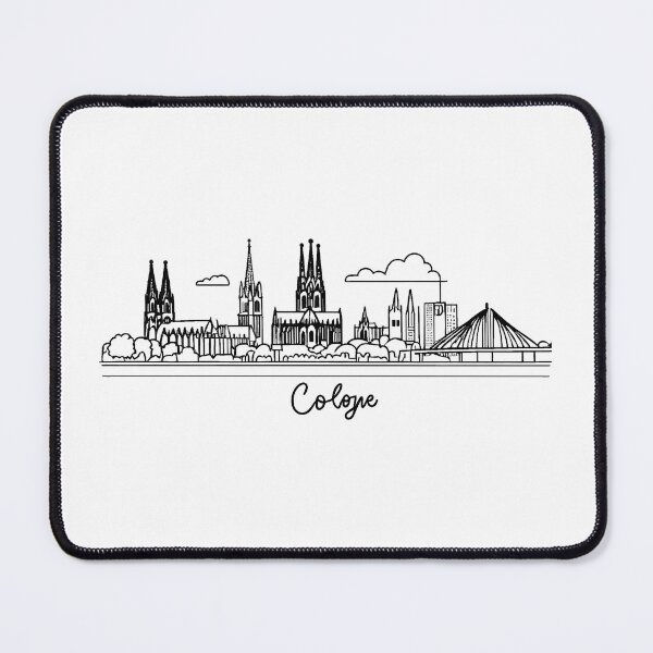 Item preview, Cologne Skyline – Minimalist line art design with hand lettering designed and sold by investdesign.