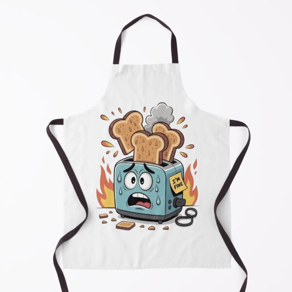 Item preview, Funny Burnt Toaster Cartoon – “I’m Fine” Chaos Design designed and sold by Petpixy.