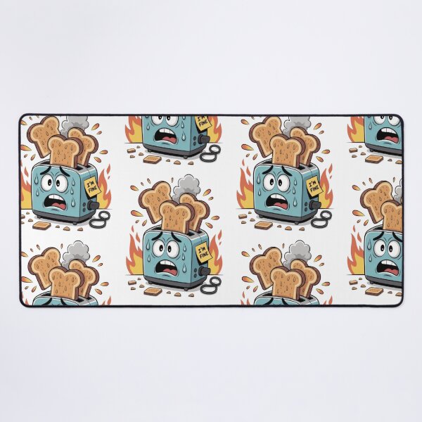 Item preview, Funny Burnt Toaster Cartoon – “I’m Fine” Chaos Design designed and sold by Petpixy.
