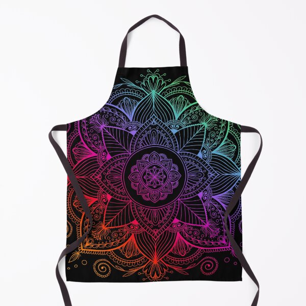 Item preview, Rainbow mandala on black background designed and sold by jancajiravova.