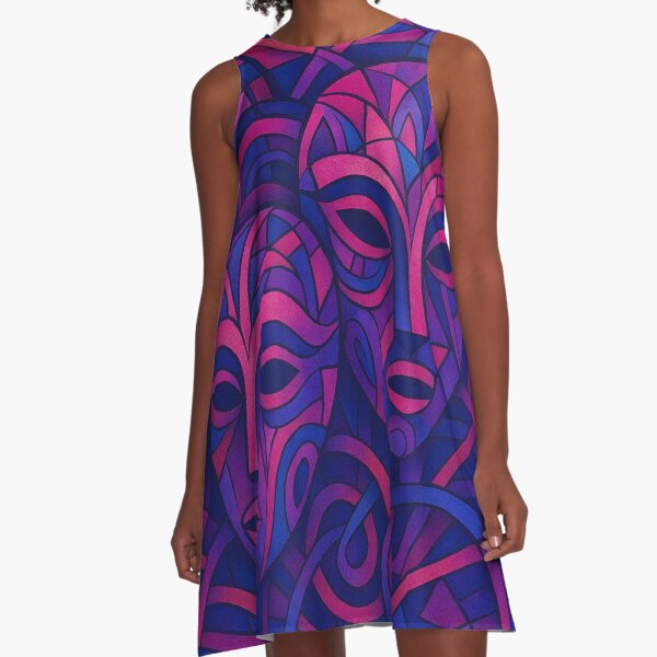 Item preview, Colorful, surreal mask landscape designed and sold by Sigtrix.