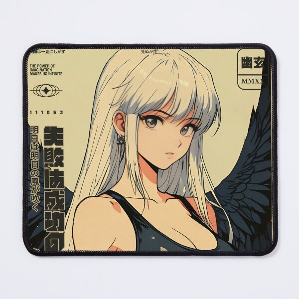 Item preview, female angel with white hair designed and sold by BOZGO.
