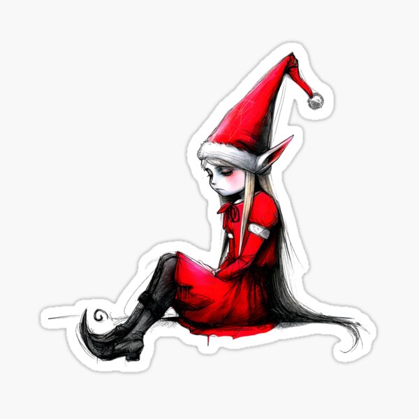 Item preview, Pretty Blonde Elf Girl Sticker designed and sold by ArtbyJustis.