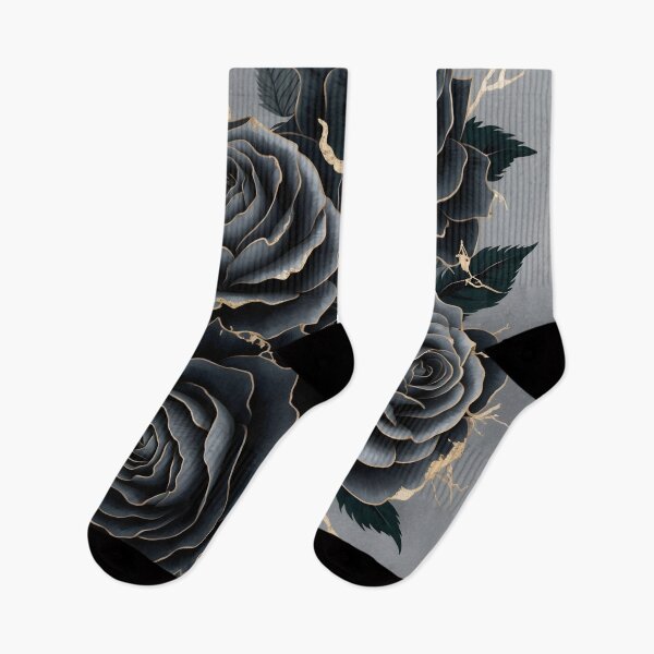 Item preview, Black Roses with Gold Veins – Luxurious Fine Art Floral by LaLi Designs designed and sold by LaLi-Designs.