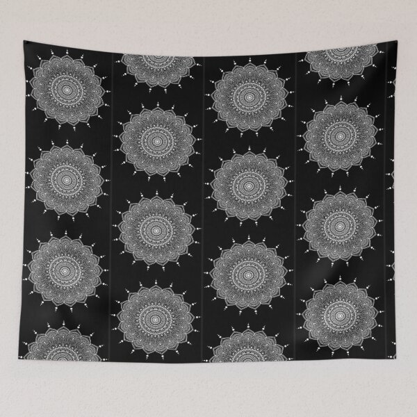 Item preview, handmade drawing of symmetrical mandala design designed and sold by NivyasArtistry.