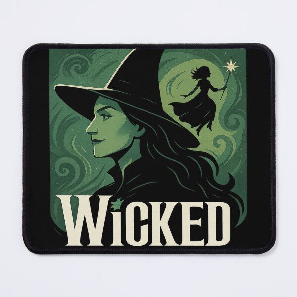 Item preview, Wicked Broadway Poster Tribute – Elphaba & Glinda Silhouette Art designed and sold by GirlyPopped.