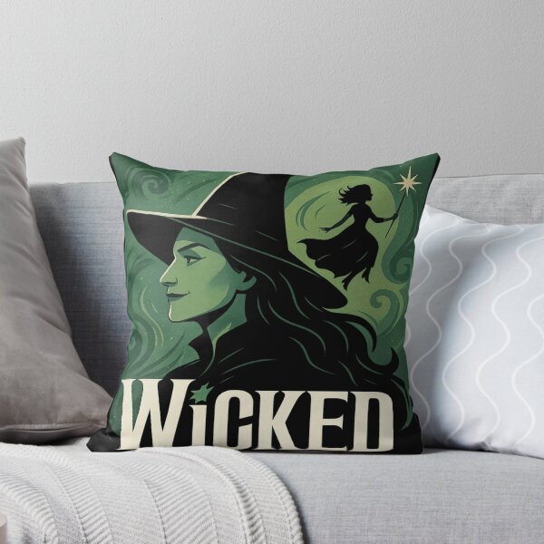 Item preview, Wicked Broadway Poster Tribute – Elphaba & Glinda Silhouette Art designed and sold by GirlyPopped.