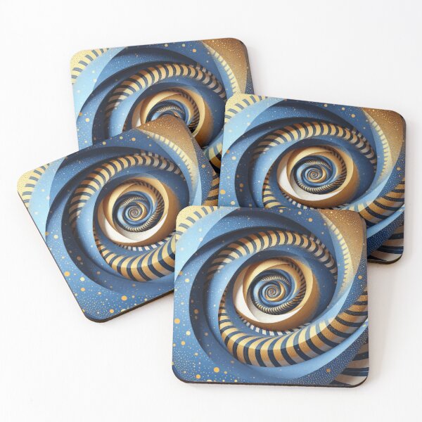 Item preview, Colorful Abstract Fibonacci Art 250 designed and sold by Vicky Brago-Mitchell®.