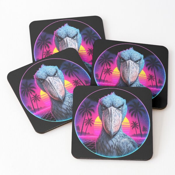 Item preview, Vaporwave Shoebill Sunset Gaze designed and sold by SUNAGIMO9999.