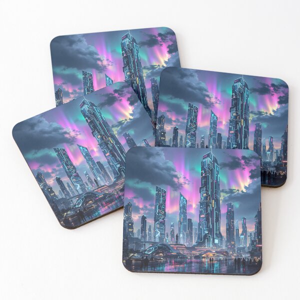 Item preview, Neon Metropolis at Twilight designed and sold by oanaunciuleanu.