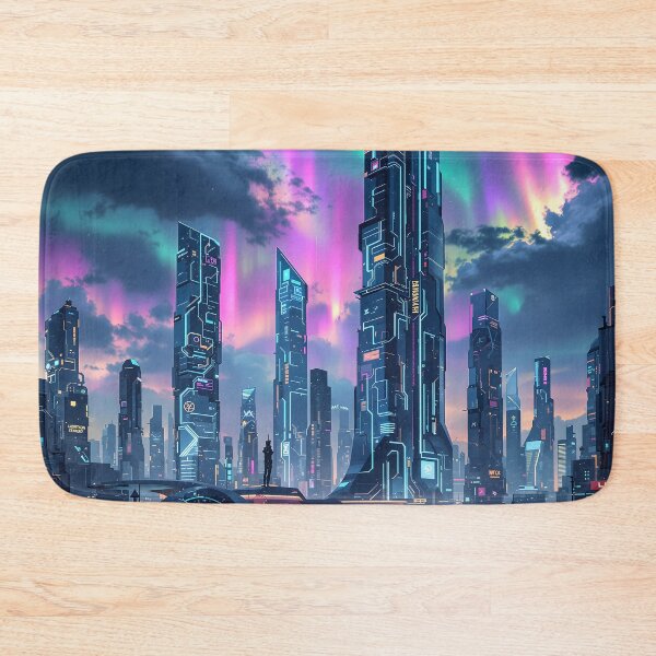 Item preview, Neon Metropolis at Twilight designed and sold by oanaunciuleanu.