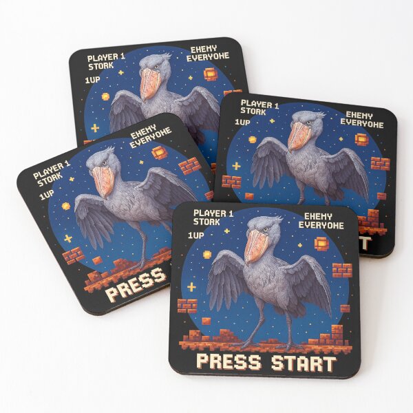 Item preview, Game Start! Pixel Shoebill Challenge designed and sold by SUNAGIMO9999.