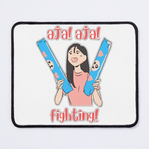Item preview, Cute K-Fan Girl | 화이팅 Hwaiting K-Pop Cheer Art designed and sold by FormaLux.
