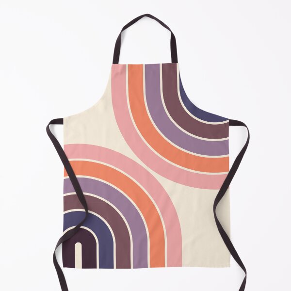 Item preview, Midcentury Modern Geometric Rainbow C8 in Aesthetic Sunset Vibes Purple Orange Pink designed and sold by nineFlorals.