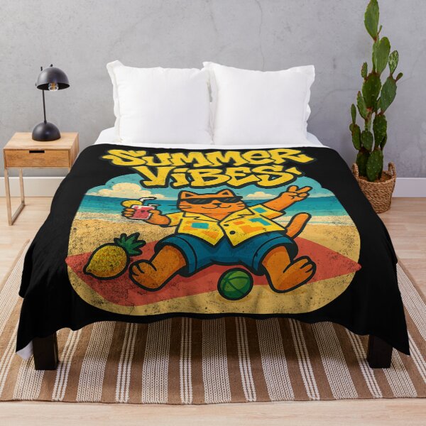 Item preview, Summer Vibes with Cool Cat designed and sold by AwesomeBeyondLimits.