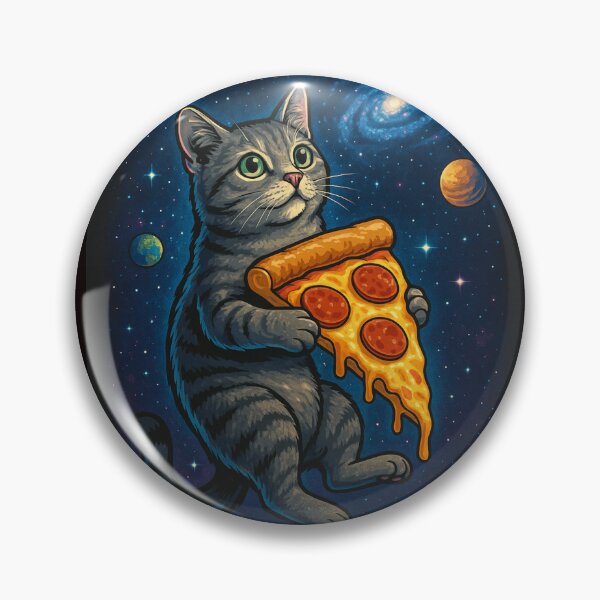 Item preview, space cat pizza designed and sold by FrameFlow.